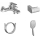 Ravak X07S113 - Bathtub set with FLAT mixer, polished chrome