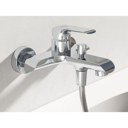 Ravak X07S113 - Bathtub set with FLAT mixer, polished chrome