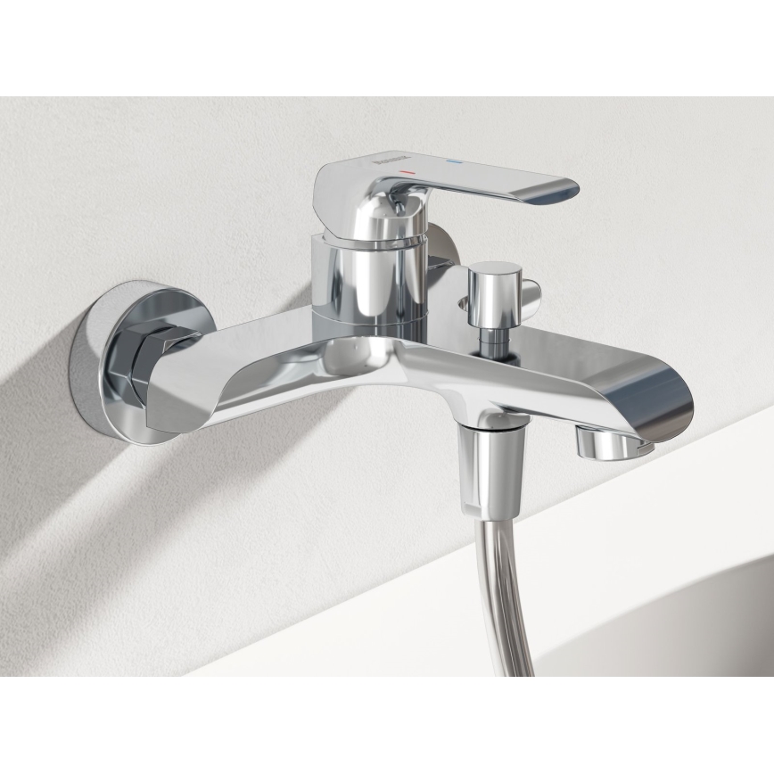 Ravak X07S113 - Bathtub set with FLAT mixer, polished chrome