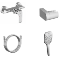 Ravak X07S115 - Shower set with FLAT mixer tap, polished chrome