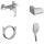 Ravak X07S115 - Shower set with FLAT mixer tap, polished chrome