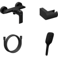Ravak X07S116 - FLAT Shower Set with Mixer, Matte Black
