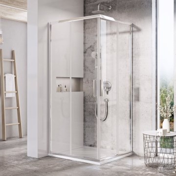 Ravak X1LM70C00Z1 - BLIX SLIM 90x90 cm 4-piece corner shower enclosure, polished chrome