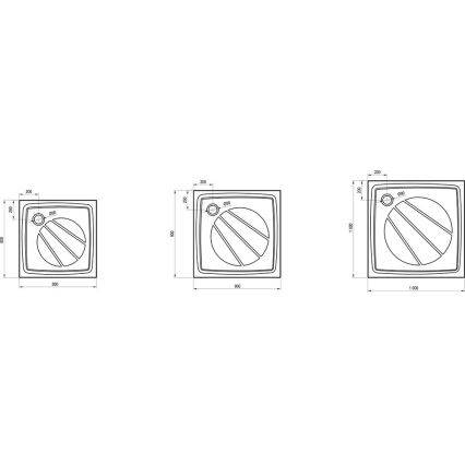 Ravak XA037701010 - PERSEUS 90 x 90 cm Square Shower Tray, White