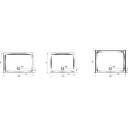 Ravak XA03G711010 - GIGANT Rectangular Shower Tray 90 x 120 cm, White