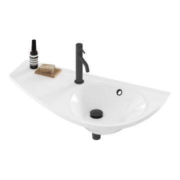 Ravak XJ1L1100000 - AVOCADO wall-hung washbasin 85 x 45 cm cast marble/white