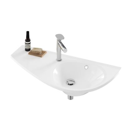 Ravak XJ1L1100000 - AVOCADO wall-hung washbasin 85 x 45 cm cast marble/white