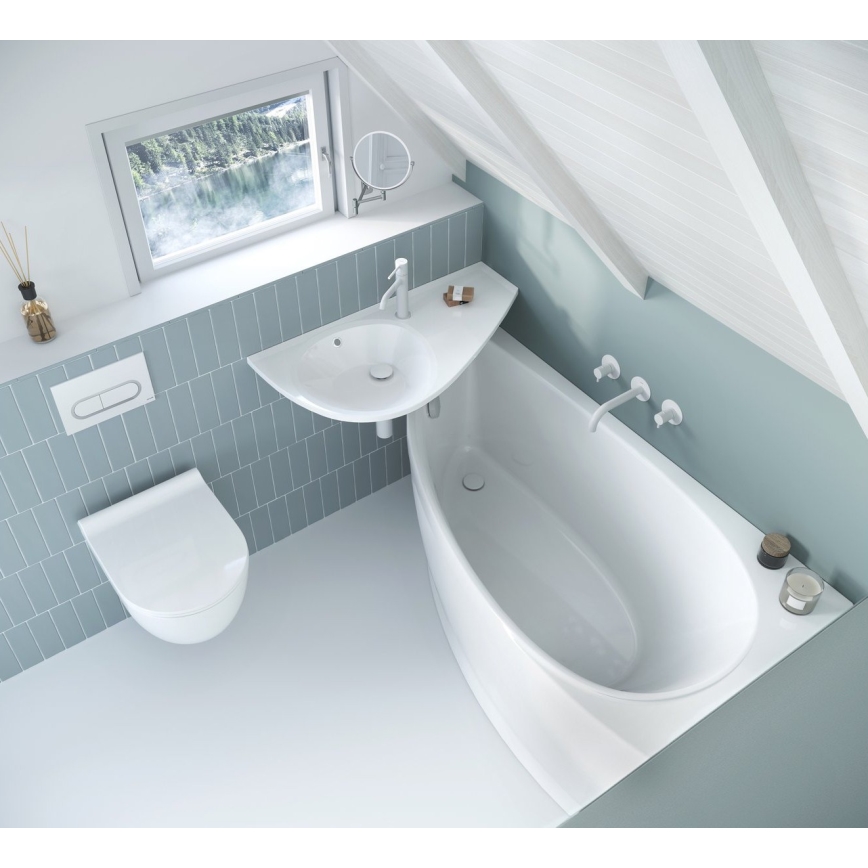 Ravak XJ1P1100000 - AVOCADO 85x45 cm Wall-hung basin, cast marble/white