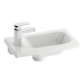 Ravak XJGL1100000 - CHROME wall-hung basin 40 x 22 cm cast marble/white