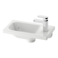 Ravak XJGP1100000 - CHROME wall-hung basin 40x22 cm cast marble/white
