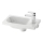 Ravak XJGP1100000 - CHROME wall-hung basin 40x22 cm cast marble/white