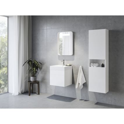 Ravak XJO01250000 - NATURAL wall-hung basin 50x45 cm, cast marble/white