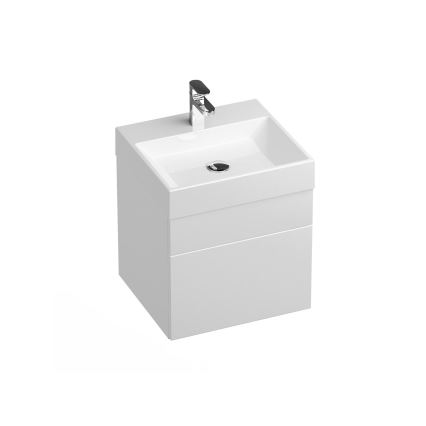 Ravak XJO01250000 - NATURAL wall-hung basin 50x45 cm, cast marble/white
