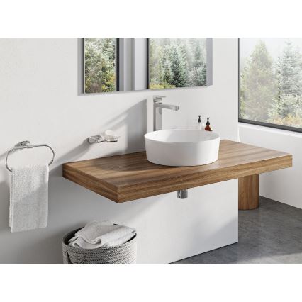 Ravak XJX01140001 - UNI countertop washbasin Ø 40 cm ceramic/white