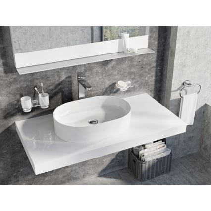 Ravak XJX01155001 - CERAMIC SLIM 55x37 cm countertop washbasin ceramic/white