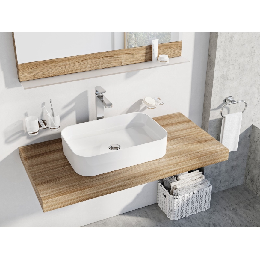 Ravak XJX01155002 - CERAMIC SLIM countertop basin 55 x 37 cm ceramic/white