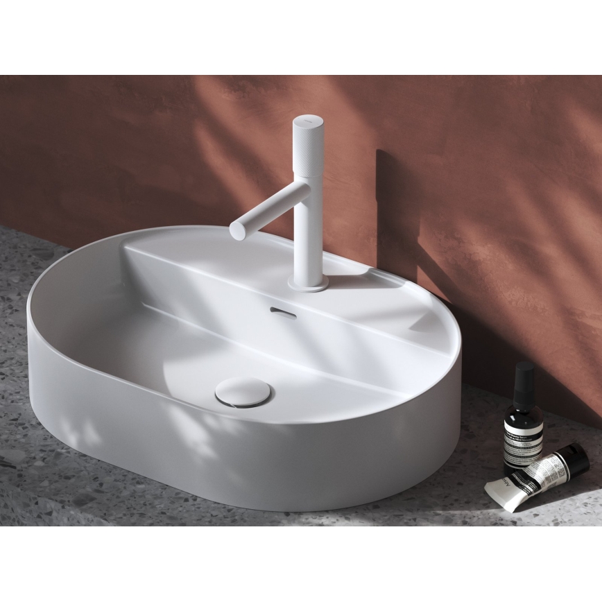 Ravak XJX01155003 - CERAMIC SLIM 55x40 cm Countertop Washbasin, Ceramic/White