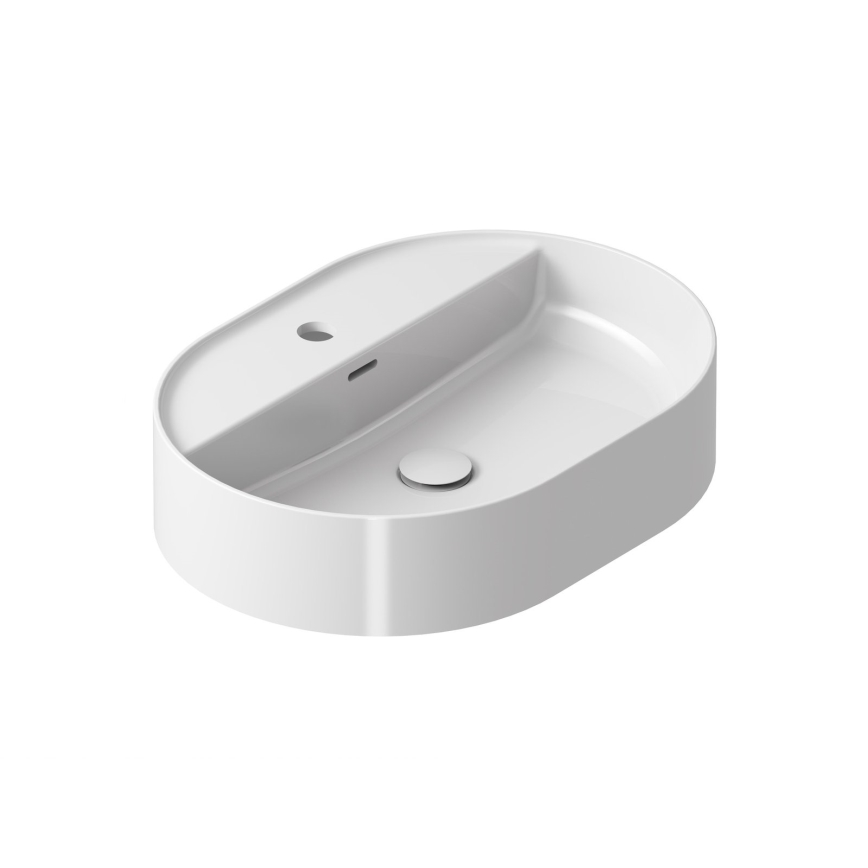 Ravak XJX01155003 - CERAMIC SLIM 55x40 cm Countertop Washbasin, Ceramic/White