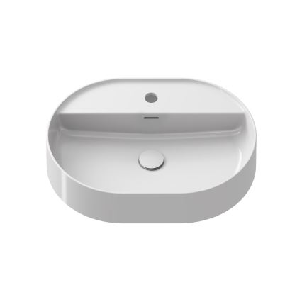 Ravak XJX01155003 - CERAMIC SLIM 55x40 cm Countertop Washbasin, Ceramic/White