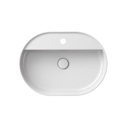 Ravak XJX01155003 - CERAMIC SLIM 55x40 cm Countertop Washbasin, Ceramic/White