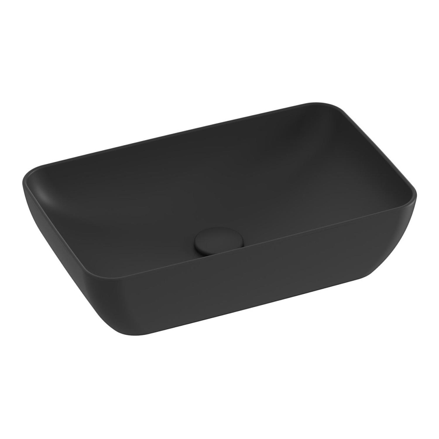 Ravak XJX0D150000 - CERAMIC SLIM 50x31 cm Countertop Basin ceramic/black