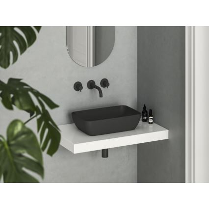 Ravak XJX0D150000 - CERAMIC SLIM 50x31 cm Countertop Basin ceramic/black