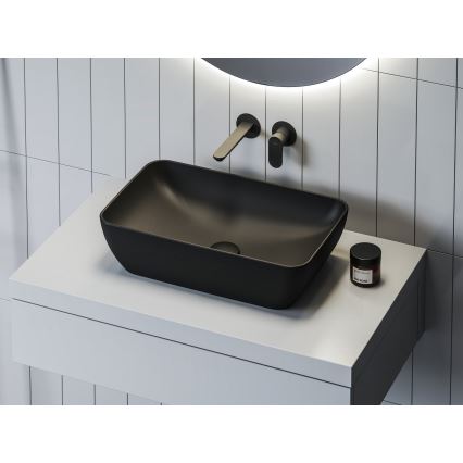 Ravak XJX0D150000 - CERAMIC SLIM 50x31 cm Countertop Basin ceramic/black