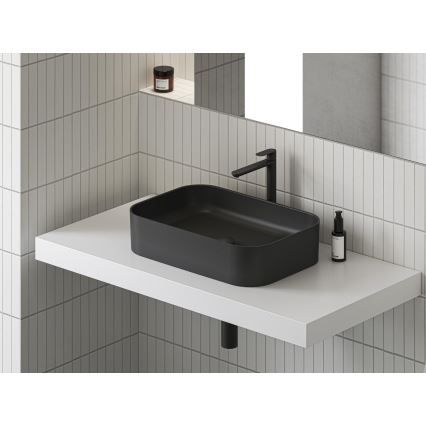 Ravak XJX0D155001 - CERAMIC SLIM Countertop Basin 55x37 cm, Ceramic/Black
