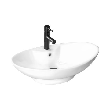 REA-00692 - Countertop washbasin ROSA 44x66 cm ceramic/glossy white