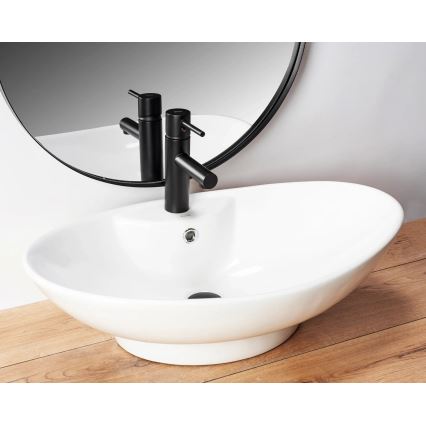 REA-00692 - Countertop washbasin ROSA 44x66 cm ceramic/glossy white