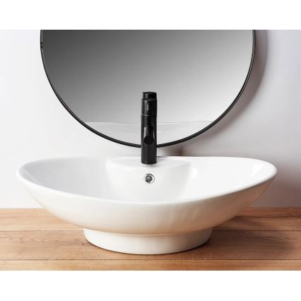 REA-00692 - Countertop washbasin ROSA 44x66 cm ceramic/glossy white