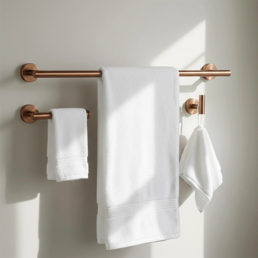 REA-05002 - ARI Brushed Copper Bathroom Accessory Set