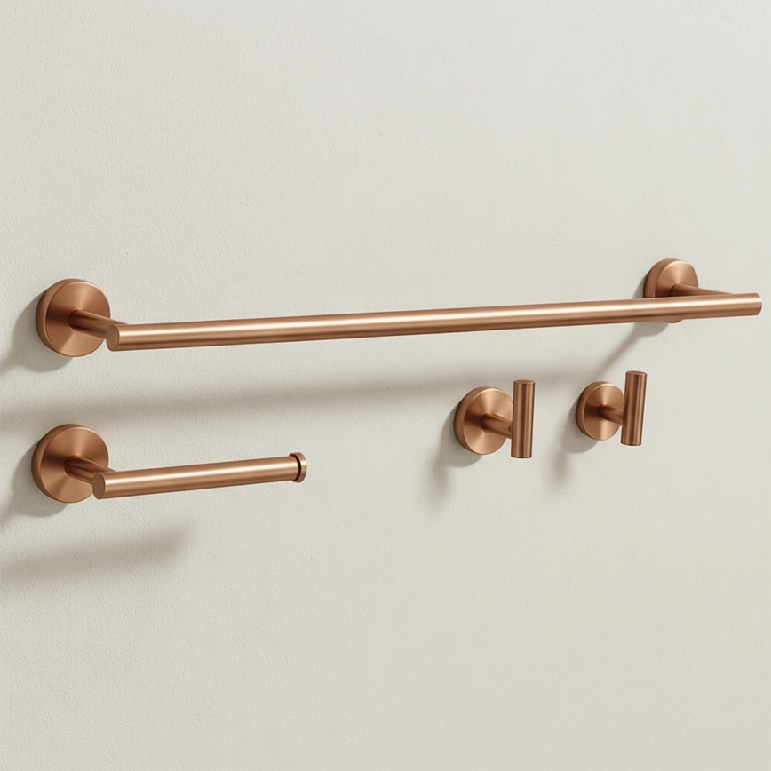 REA-05002 - ARI Brushed Copper Bathroom Accessory Set