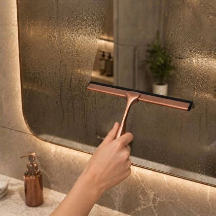REA-72065 - Brushed Copper Finish Glass Squeegee with Holder