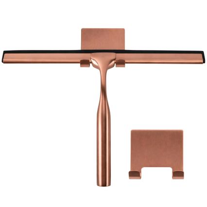 REA-72065 - Brushed Copper Finish Glass Squeegee with Holder