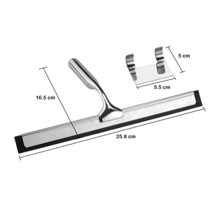 REA-72065 - Brushed Copper Finish Glass Squeegee with Holder