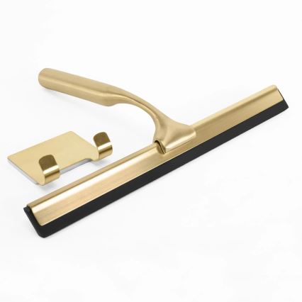REA-72069 - Brushed Gold Glass Squeegee with Holder