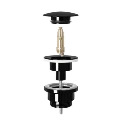 REA-A4100 - Click-Clack basin pop-up waste Ø 6.4 cm, glossy black