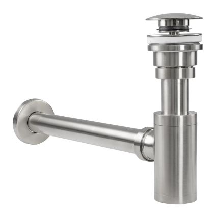 REA-A4400 - Washbasin trap with CLICK-CLACK waste, Ø 6.4 cm, nickel