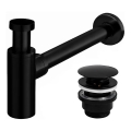 REA-A5215 - Washbasin siphon with CLICK-CLACK pop-up waste Ø 6.4 cm, matte black