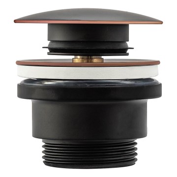 REA-A5218 - CLICK-CLACK Basin Waste, Ø 6.4 cm, Black
