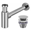 REA-A5693 - Washbasin trap with CLICK-CLACK waste, Ø 6.4 cm, polished chrome