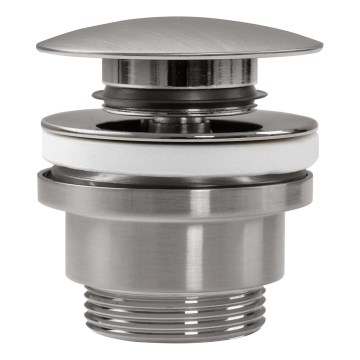 REA-A6000 - CLICK-CLACK basin waste Ø 6.4 cm, brushed nickel