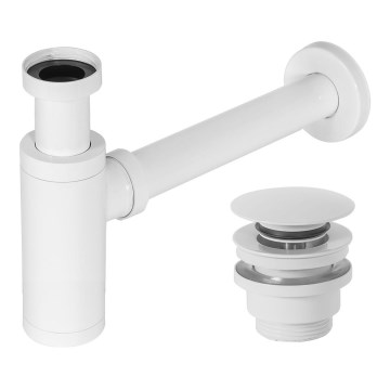 REA-A6952 - Washbasin trap with CLICK-CLACK pop-up waste, diameter 6.4 cm, white