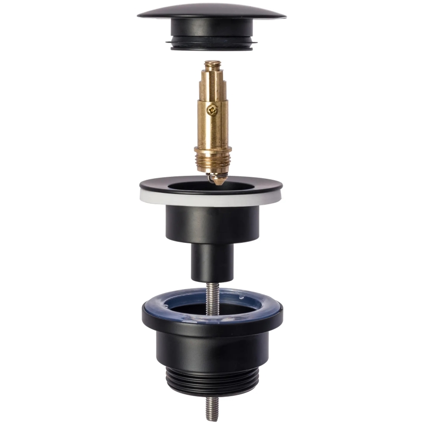 REA-A8536 - Washbasin siphon with CLICK-CLACK pop-up waste, Ø 6.4 cm, black