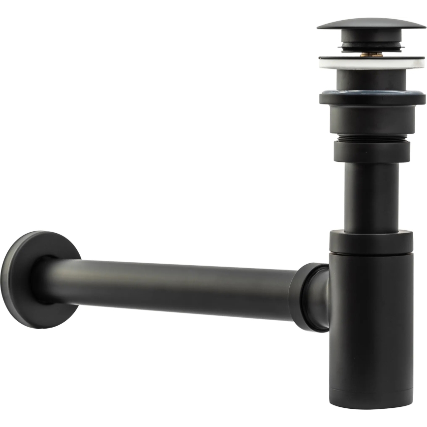 REA-A8536 - Washbasin siphon with CLICK-CLACK pop-up waste, Ø 6.4 cm, black