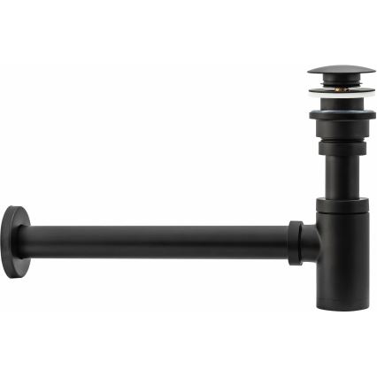 REA-A8536 - Washbasin siphon with CLICK-CLACK pop-up waste, Ø 6.4 cm, black