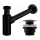REA-A8536 - Washbasin siphon with CLICK-CLACK pop-up waste, Ø 6.4 cm, black