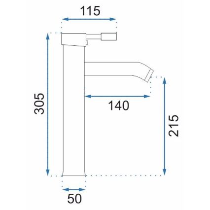 REA-B0027 - GRAF Basin Mixer 30.5 cm Polished Chrome