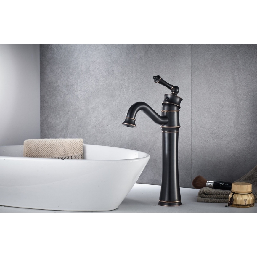 REA-B0227 - VINTAGE OLD 31 cm Black Washbasin Faucet